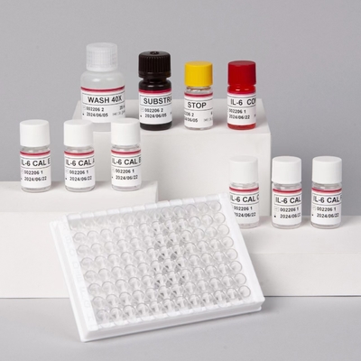 IL-6 Interleucina 6 Kit di prova Elisa con tempo di analisi di 2-3 ore Biovanzione Siero / formato plasmatico 18 mesi Durazione di conservazione