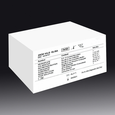 25-OH Vitamina D Kit di prova Elisa Detezione medica di alta precisione Efficiente