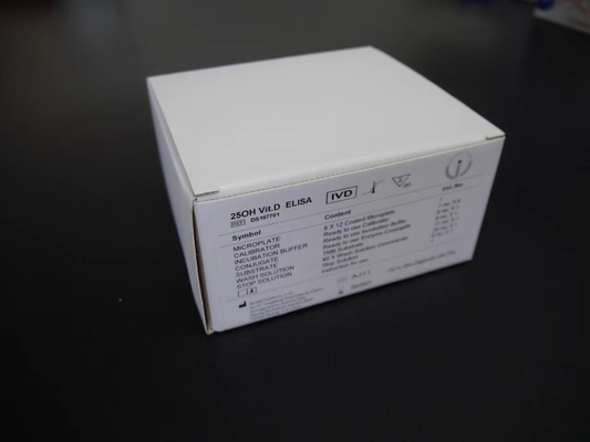 Kit di prova per la vitamina D Elisa Specificità Kit di prova Elisa con durata di conservazione di 18 mesi 2-3 ore Tempo di analisi con Biovantion