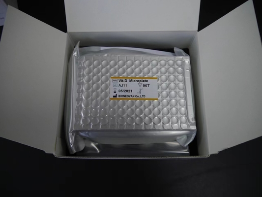 Kit di prova per la vitamina D Elisa Specificità Kit di prova Elisa con durata di conservazione di 18 mesi 2-3 ore Tempo di analisi con Biovantion