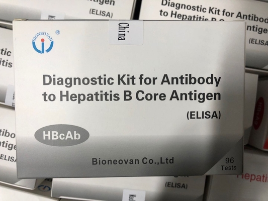 Reagente diagnostico per uso umano con 96 test di anticorpi Hbc HBcAb Elisa Kit