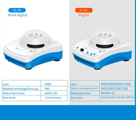 Mini Centrifugatrice di laboratorio portatile 6/8 tubi 4000 giri al minuto CE certificato Design compatto di plastica e metallo Ideale per la ricerca nei piccoli laboratori