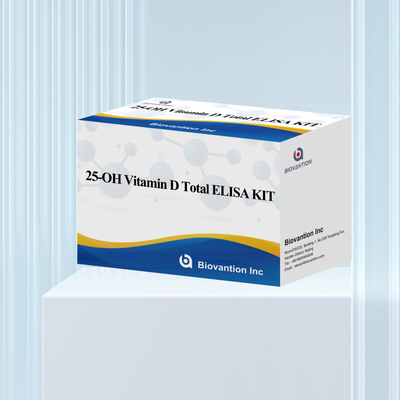 25-OH Vitamina D Kit di prova ELISA Alta sensibilità e specificità per la accurata rilevazione dei livelli di vitamina D nel siero umano