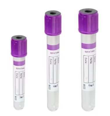 PET/Glass Lavender Top EDTA K2/K3 Tubo di prova per la raccolta del sangue a vuoto