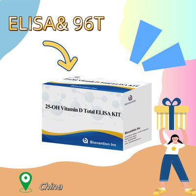 25-OH Vitamina D Elisa Test Kit Sensitivo per la misurazione quantitativa dei livelli di 25-idrossivitamina D nel siero o nel plasma